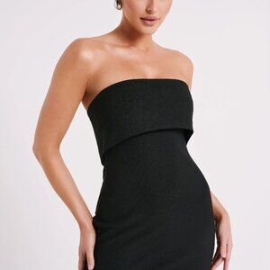 BRAND NEW Meshki Mariska Strapless Crepe Mini Dress - Black